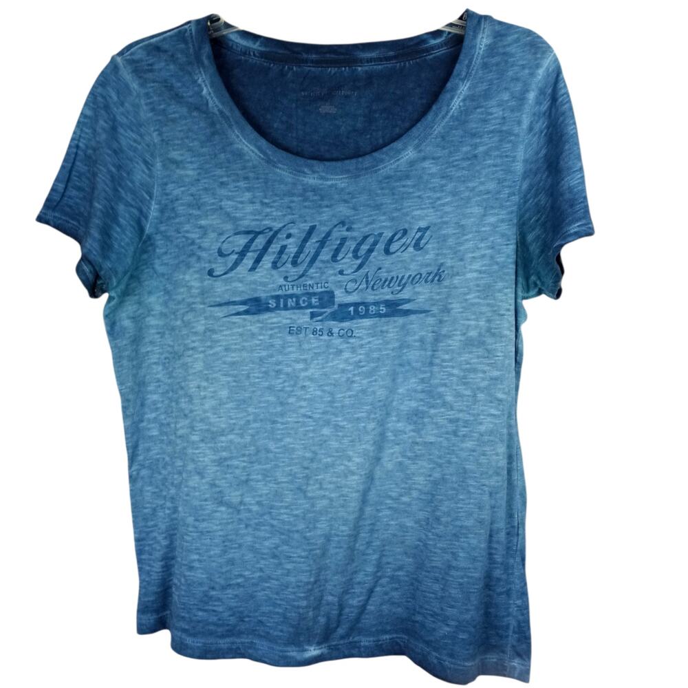 TOMMY HILFIGER  ~Women's Signature Tee~ M  NWOT Casual Logo Preppy